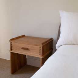 Aroyco Handmade Nightstand Modern Bedside Table in White Oak, Walnut, Ash - thumbnail 4