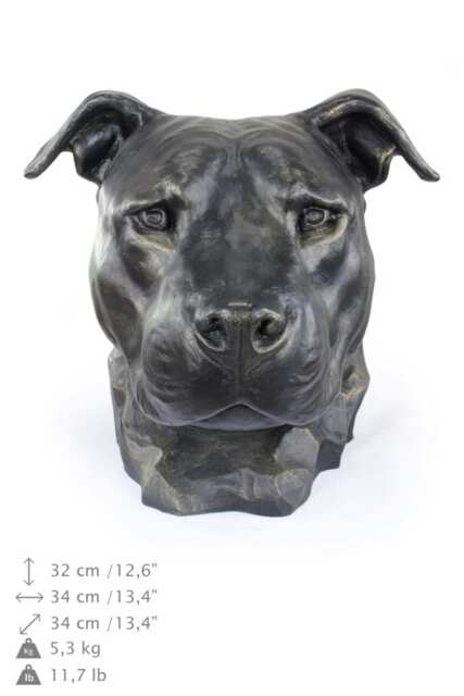 American Stafforshire Bull Terrier - Uncropped, Dog Big Head Statue, Limited Edition, Artdog - image 1