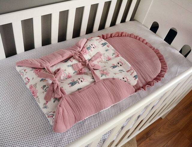 Muslin Baby Sleeping Bag, Newborn Envelope, Sleep Sack, Swaddle, Blanket, Wrap, Swaddle Cloth, Cocoon - image 1