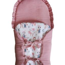 Muslin Baby Sleeping Bag, Newborn Envelope, Sleep Sack, Swaddle, Blanket, Wrap, Swaddle Cloth, Cocoon - thumbnail 3