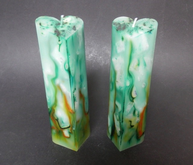 Handmade Candles, Green Candle, Decorative Heart Candle. Valentine's Day Gifts, Wedding Candles - image 1