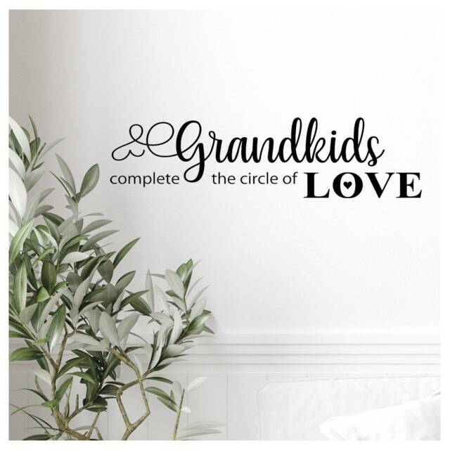 Grandkids Circle Of Love Wall Decal - Family Vinyl Lettering - image 1