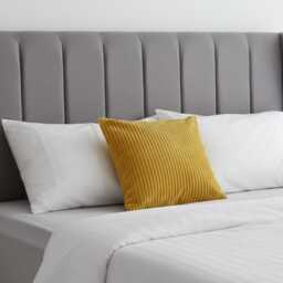 Decorative Luxury Ochre Yellow Corduroy Cushion Cover Pillowcase 45x45cm - 18x18 Jumbo Cord Invisible Zip - Sunflower - thumbnail 4