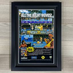 Super Wrestlemania Sega Genesis Framed Art Hulk Hogan Vs Ultimate Warrior - thumbnail 1
