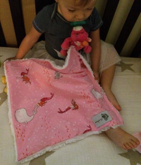 "Mini Pink Mermaid Baby Blanket ""Cassandra" - image 1