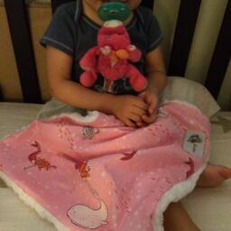 "Mini Pink Mermaid Baby Blanket ""Cassandra" - thumbnail 2