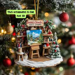 Personalized Art Studio Ornament Acrylic Painter Gift - thumbnail 1