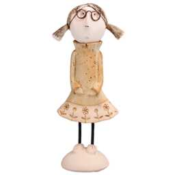 Quirky Couple in Terracotta Hand Made Ceramic Figurine - thumbnail 3