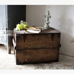 "Wooden Box, Freight Chest, Table, Storage Box ""Bordeaux" - thumbnail 1