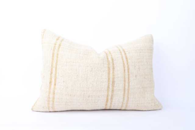 Handwoven Turkish Kilim Pillow Cover 16x24 Lumbar Cushion - image 1