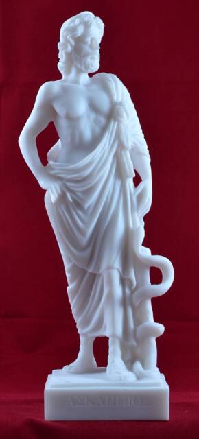 Asclepius God Of Healing Medicine Greek Statue Figure New - image 1