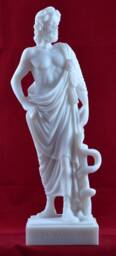 Asclepius God Of Healing Medicine Greek Statue Figure New - thumbnail 1