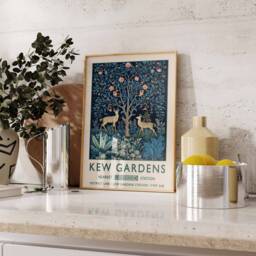 William Morris Forest With Deer Print, Kew Gardens London Poster, Vintage Wall Art, Floral Poster - thumbnail 3