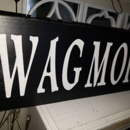 Wag More Bark Less Sign Extra Large Distressed Wood Wall Hanging Rustic Primitive Farmhouse Pet Decor Dog Lover Gift Paw Print - thumbnail 3
