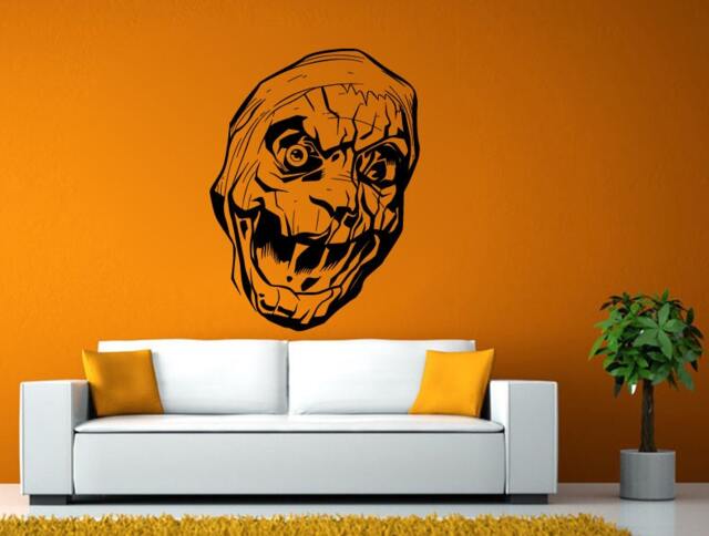 Mummy Zombie Face Head Dead Scary Wall Or Window Sticker Decal Vinyl Fathead Mural Decor L1983 - image 1
