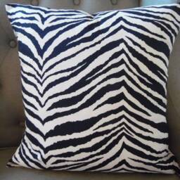 Navy Zebra Print.toss Pillow.covers.slipcovers.pillow Covers.throw Pillows.animal Print.cushion Covers.home Decor - thumbnail 2