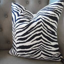 Navy Zebra Print.toss Pillow.covers.slipcovers.pillow Covers.throw Pillows.animal Print.cushion Covers.home Decor - thumbnail 3
