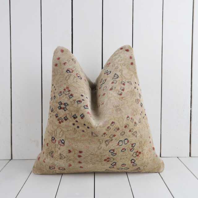 Vintage Turkish Kilim Pillow Cover, Bohemian Cushion - 16x16 - image 1