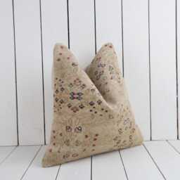 Vintage Turkish Kilim Pillow Cover, Bohemian Cushion - 16x16 - thumbnail 3