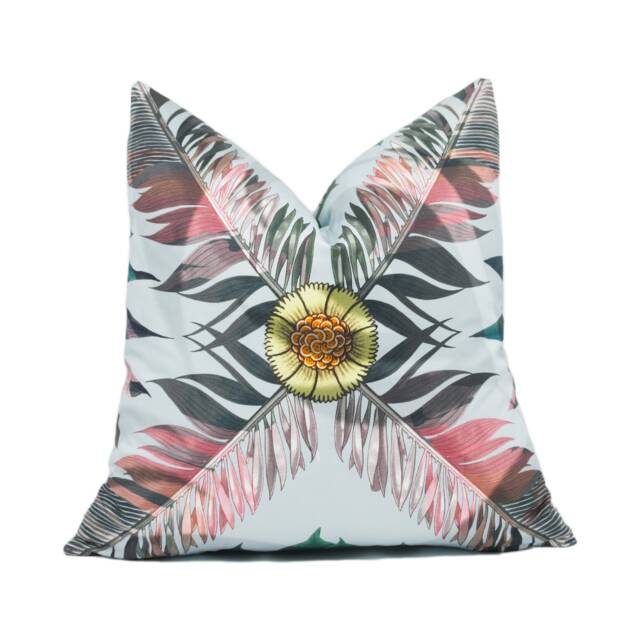 Designers Guild X Christian Lacroix - Feather Park Soft Ruisseau Bold Velvet Cushion Cover Luxury Leaf Pillow Custom - image 1