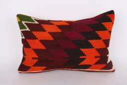 Handmade Turkish Kilim Pillow Cover Vintage Wool Home Decor - 16x24 - thumbnail 1