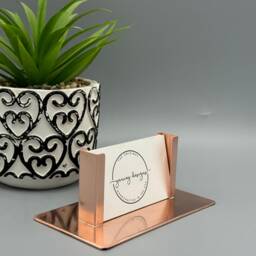 Modern Copper Business Card Holder, 7Th Anniversary Gift - thumbnail 3