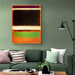 Mark Rothko Abstract Art Print, Magenta, Black, Green On Orange - thumbnail 2