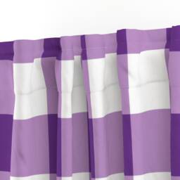Check Curtain Panel - Gingham Plaid Purple White Children Custom Buffalo in By Domesticate - thumbnail 3