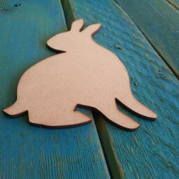 "Unfinished, Wooden, Bunny, Diy Craft, Unpainted For Wall Decor, Wreath, Room, Avaiable From 1"" To 42" - thumbnail 2