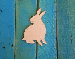 "Unfinished, Wooden, Bunny, Diy Craft, Unpainted For Wall Decor, Wreath, Room, Avaiable From 1"" To 42" - thumbnail 1