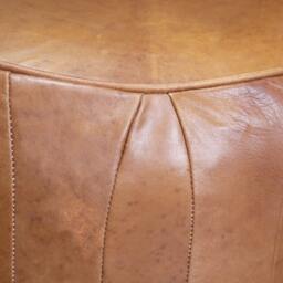 Leather Pouf Vintage Look - thumbnail 2