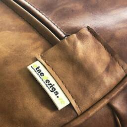 Leather Pouf Vintage Look - thumbnail 4