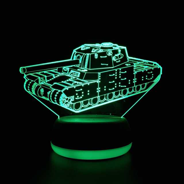 Heavy Tank Led Night Light, Gift, Army Ww2 Military Dad Lights, Bedroom Light - image 1