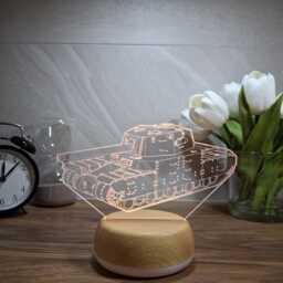 Heavy Tank Led Night Light, Gift, Army Ww2 Military Dad Lights, Bedroom Light - thumbnail 3