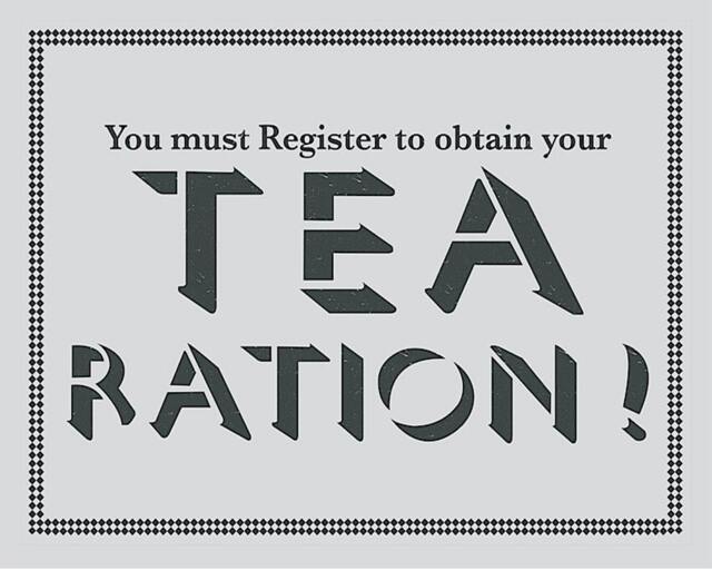 World War Propaganda Tea Ration You Must Register To Obtain Vintage Advertising Enamel Metal Tin Sign Wall Plaque