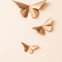 3D Wall Art Bronze Butterflies Apartment Decor, College Dorm Girl - thumbnail 3