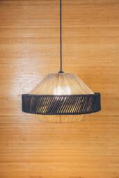 Rustic Lamp Shade, Pendant Ceiling Light, Plug in Rope Macrame Chandelier, Pendant, Boho Light Fixture