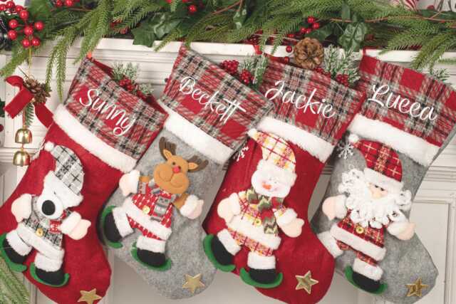 Personalized 3D Christmas Stockings, 2025 Custom Knitted Stocking, Embroidered Holiday Decor, Stockings, Christmas Decor - image 1