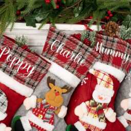 Personalized 3D Christmas Stockings, 2025 Custom Knitted Stocking, Embroidered Holiday Decor, Stockings, Christmas Decor - thumbnail 3