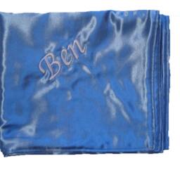 Satin Baby Blanket - Embroidered Personalized With Child's Name - thumbnail 2