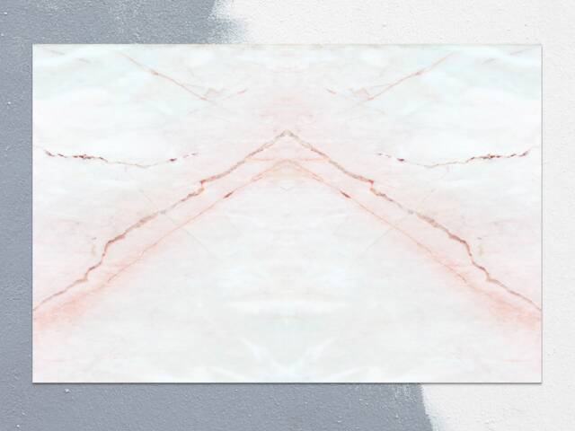 Pale Pink Shine Creamy Marble Patern Vinyl Mat, Gray Linoleum Rug, Floor PVC Area Art Mat
