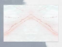 Pale Pink Shine Creamy Marble Patern Vinyl Mat, Gray Linoleum Rug, Floor PVC Area Art Mat - thumbnail 1
