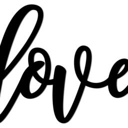 Love - Wood Word Laser Cut Cursive Wreath Or Wall Decor Unfinished - thumbnail 2