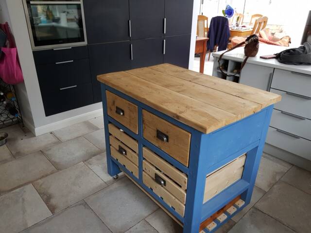 Mini Kitchen Island With Vegetable Crates - image 1