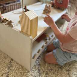 Montessori Children's Play Table - Scallop Design, Medium - thumbnail 3