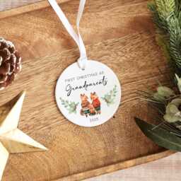 Personalised First Christmas For Grandparents Bauble - Cherish The Moment 2025 - thumbnail 3