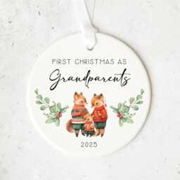Personalised First Christmas For Grandparents Bauble - Cherish The Moment 2025 - thumbnail 2