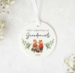 Personalised First Christmas For Grandparents Bauble - Cherish The Moment 2025 - thumbnail 1