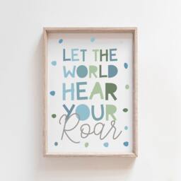 3 Boys Nursery Prints, Little Man Cave, Will Be Boys, Let The World Hear Your Roar, Wall Art, Bedroom, Brothers - thumbnail 3