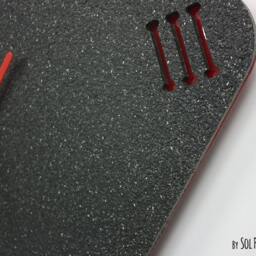 Black Granite Concrete Wall Clock/Modern Rhombus With Textured Roman Numbers Home Decor Housewarming Gift - thumbnail 3